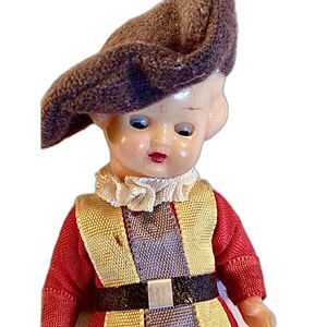 Vintage Vatican Guard Celluloid Doll With Sleep Eyes Made In Portugal 4.25